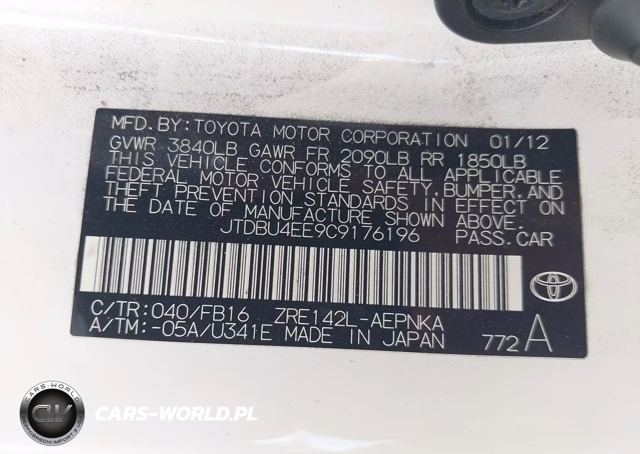 2012 Toyota Corolla Le VIN:JTDBU4EE9C9176196 - 9