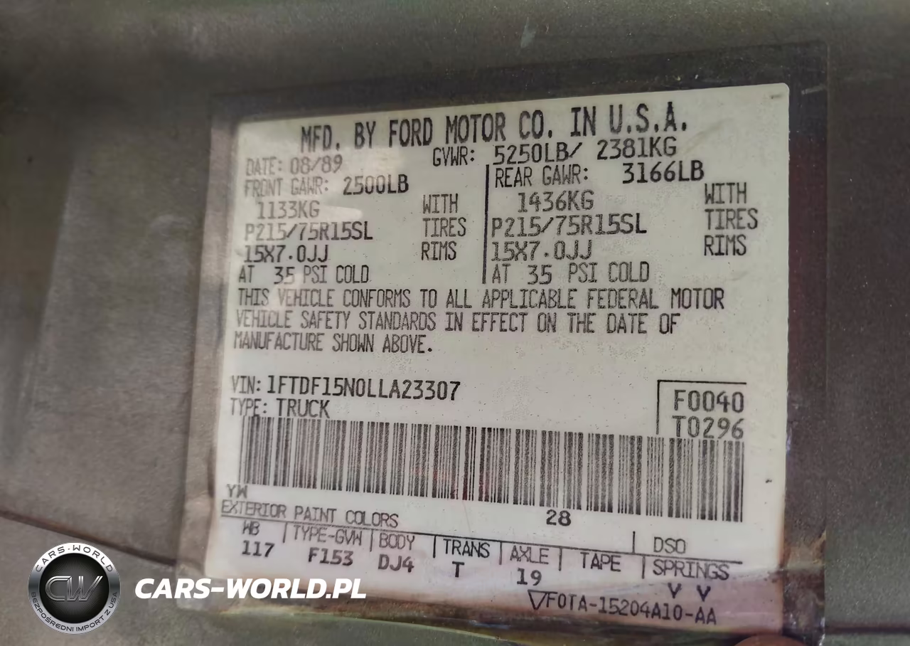 1990 Ford F150 VIN:1FTDF15N0LLA23307 - 9