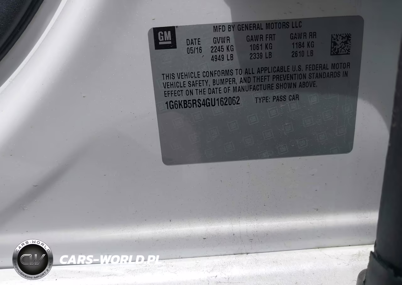 2016 Cadillac Ct6 Standard VIN:1G6KB5RS4GU162062 - 9