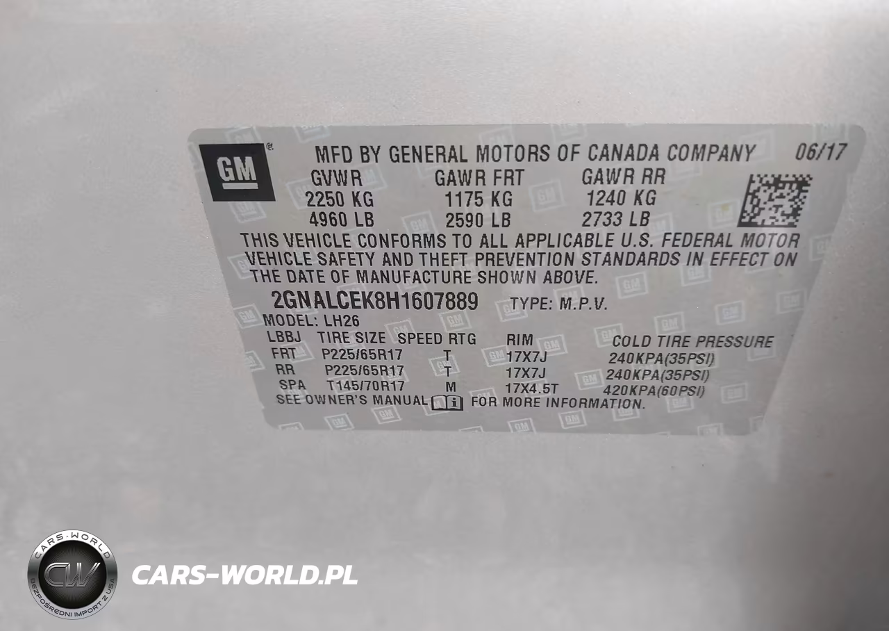 2017 Chevrolet Equinox Lt VIN:2GNALCEK8H1607889 - 9