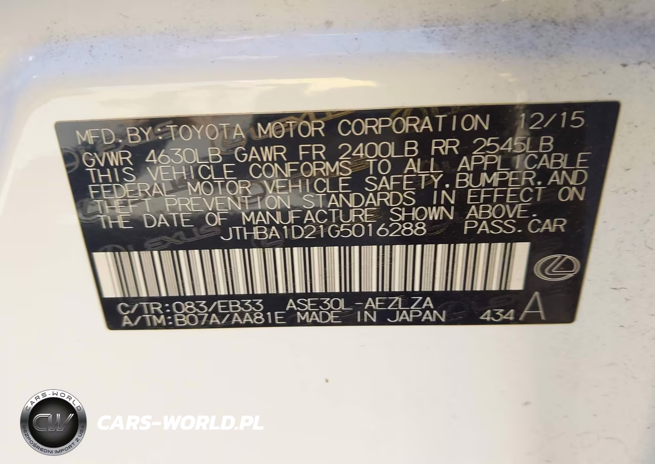 2016 Lexus Is 200T VIN:JTHBA1D21G5016288 - 9