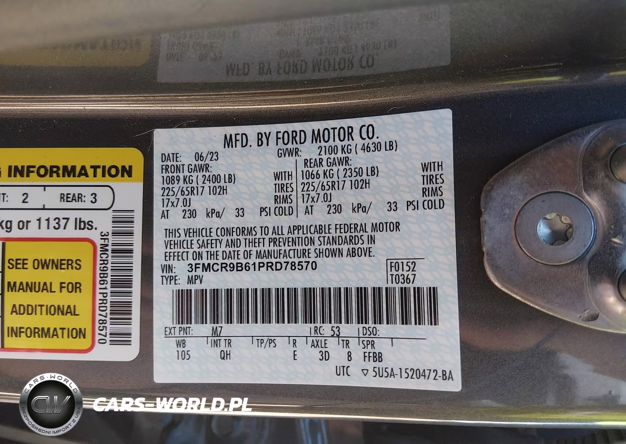 2023 Ford Bronco Sport Big Bend VIN:3FMCR9B61PRD78570 - 9