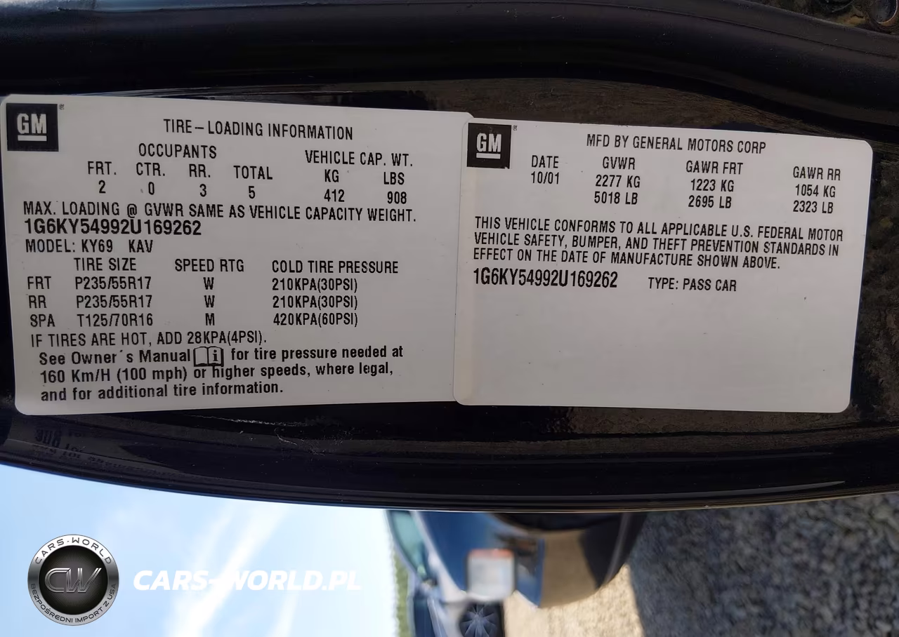 2002 Cadillac Seville Sts VIN:1G6KY54992U169262 - 9