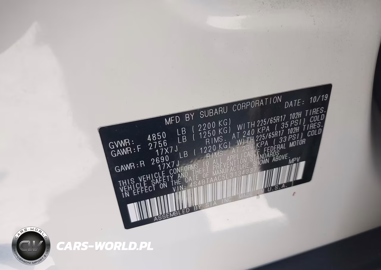 2020 Subaru Outback VIN:4S4BTAAC5L3134337 - 9