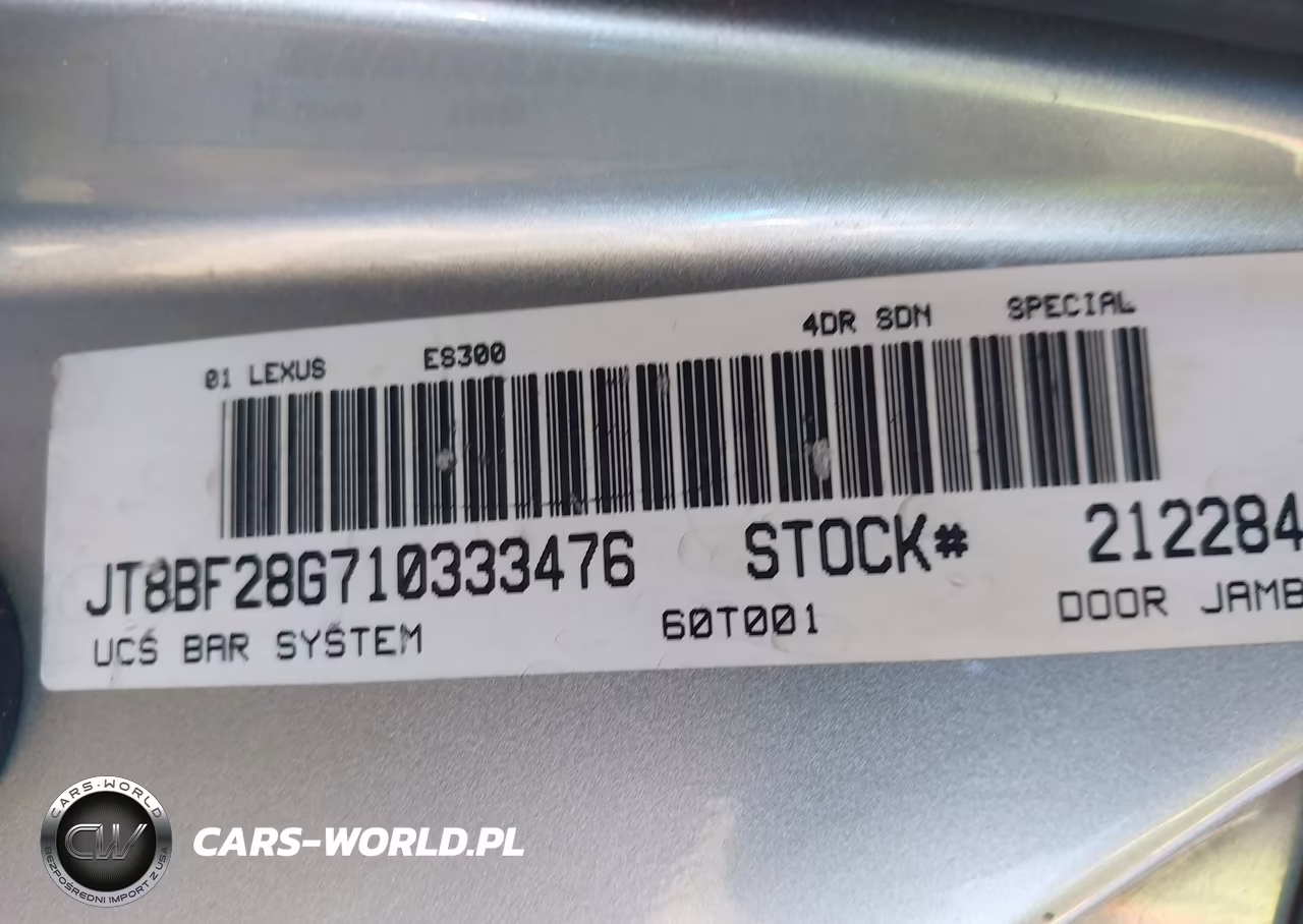 2001 Lexus Es 300 VIN:JT8BF28G710333476 - 9
