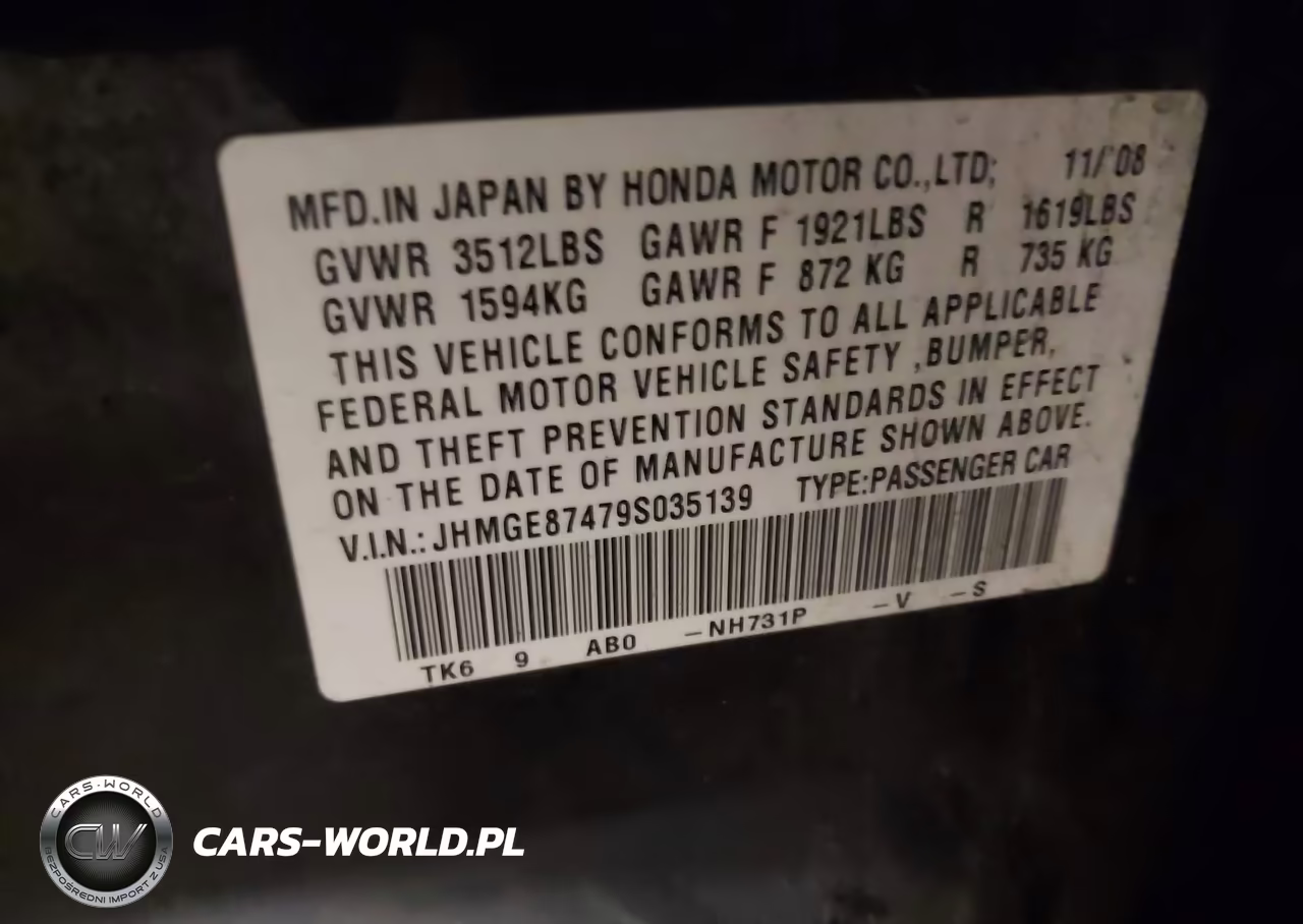 2009 Honda Fit Sport VIN:JHMGE87479S035139 - 9