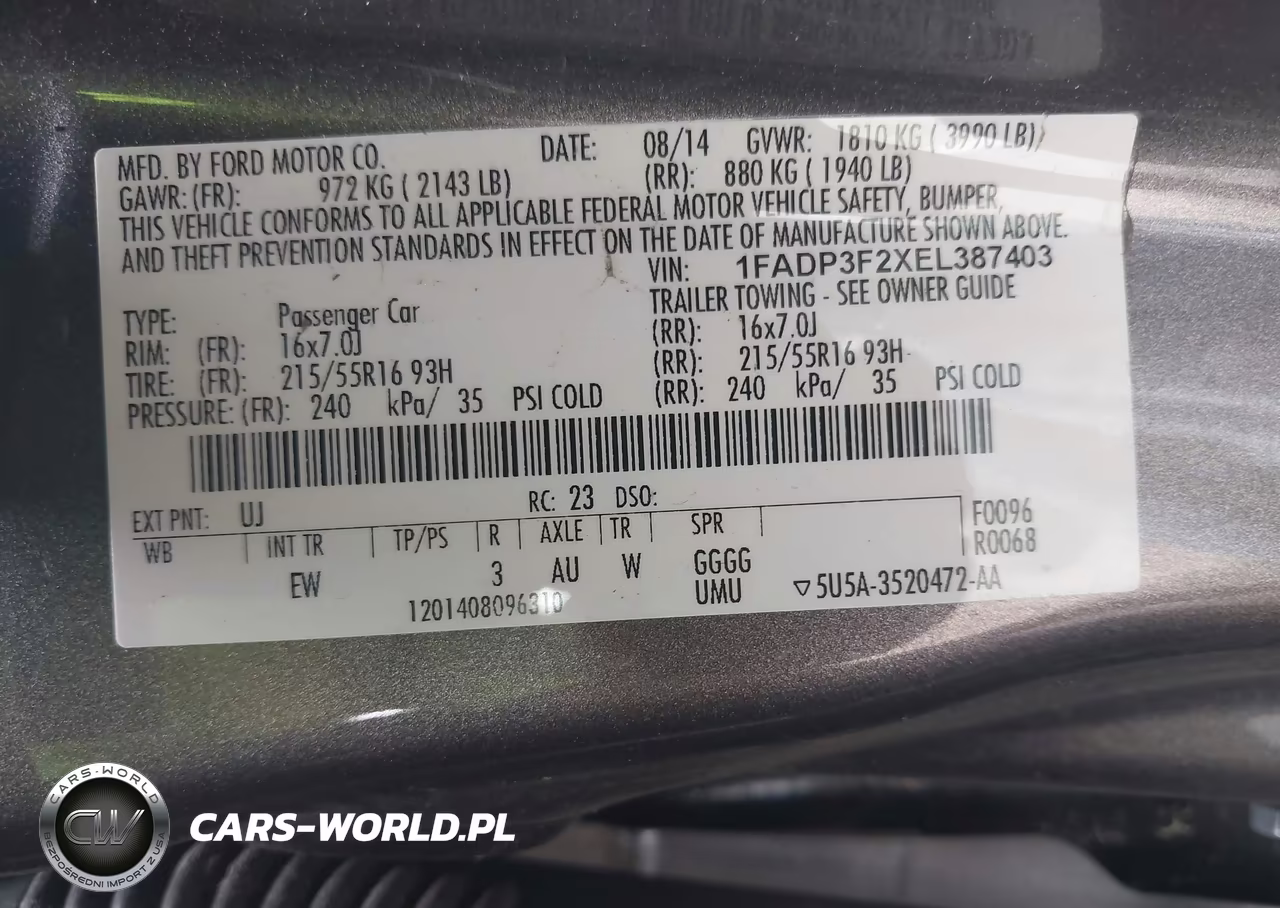 2014 Ford Focus Se VIN:1FADP3F2XEL387403 - 9