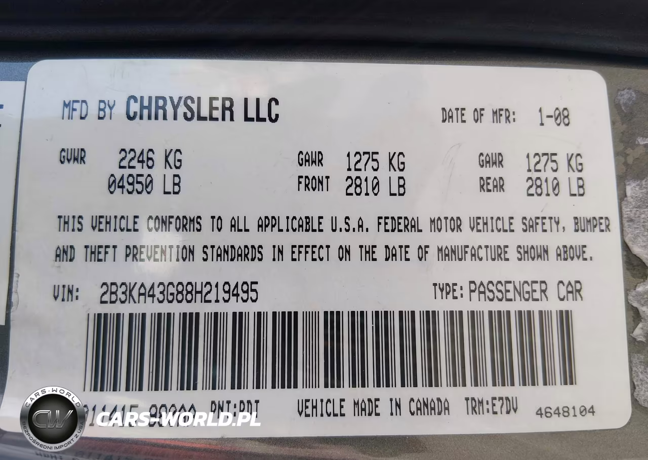 2008 Dodge Charger VIN:2B3KA43G88H219495 - 9