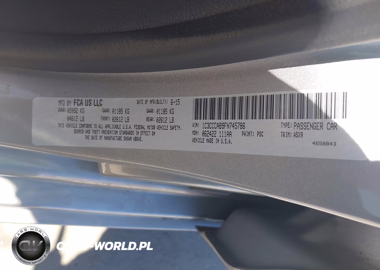 2015 Chrysler 200 Limited VIN:1C3CCCAB9FN745786 - 9