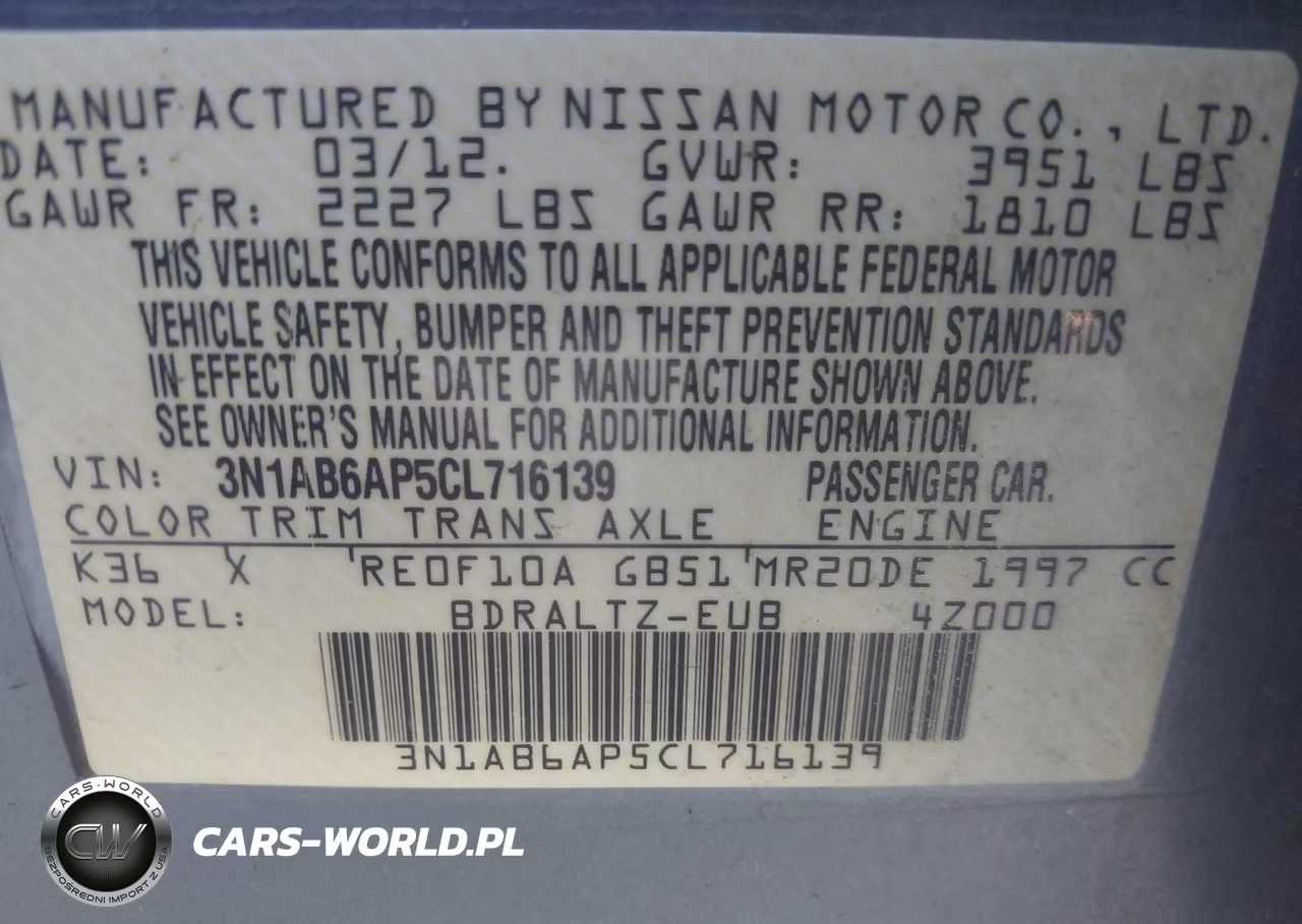 2012 Nissan Sentra 2.0 S VIN:3N1AB6AP5CL716139 - 9