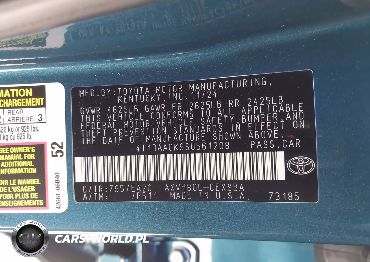 2025 Toyota Camry Se VIN:4T1DAACK9SU561208 - 9