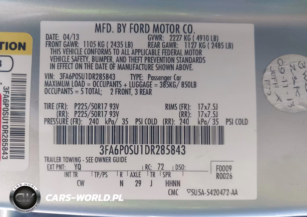 2013 Ford Fusion Energi Titanium VIN:3FA6P0SU1DR285843 - 9
