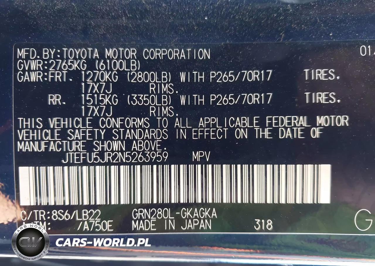 2022 Toyota 4Runner Sr5 Premium VIN:JTEFU5JR2N5263959 - 9