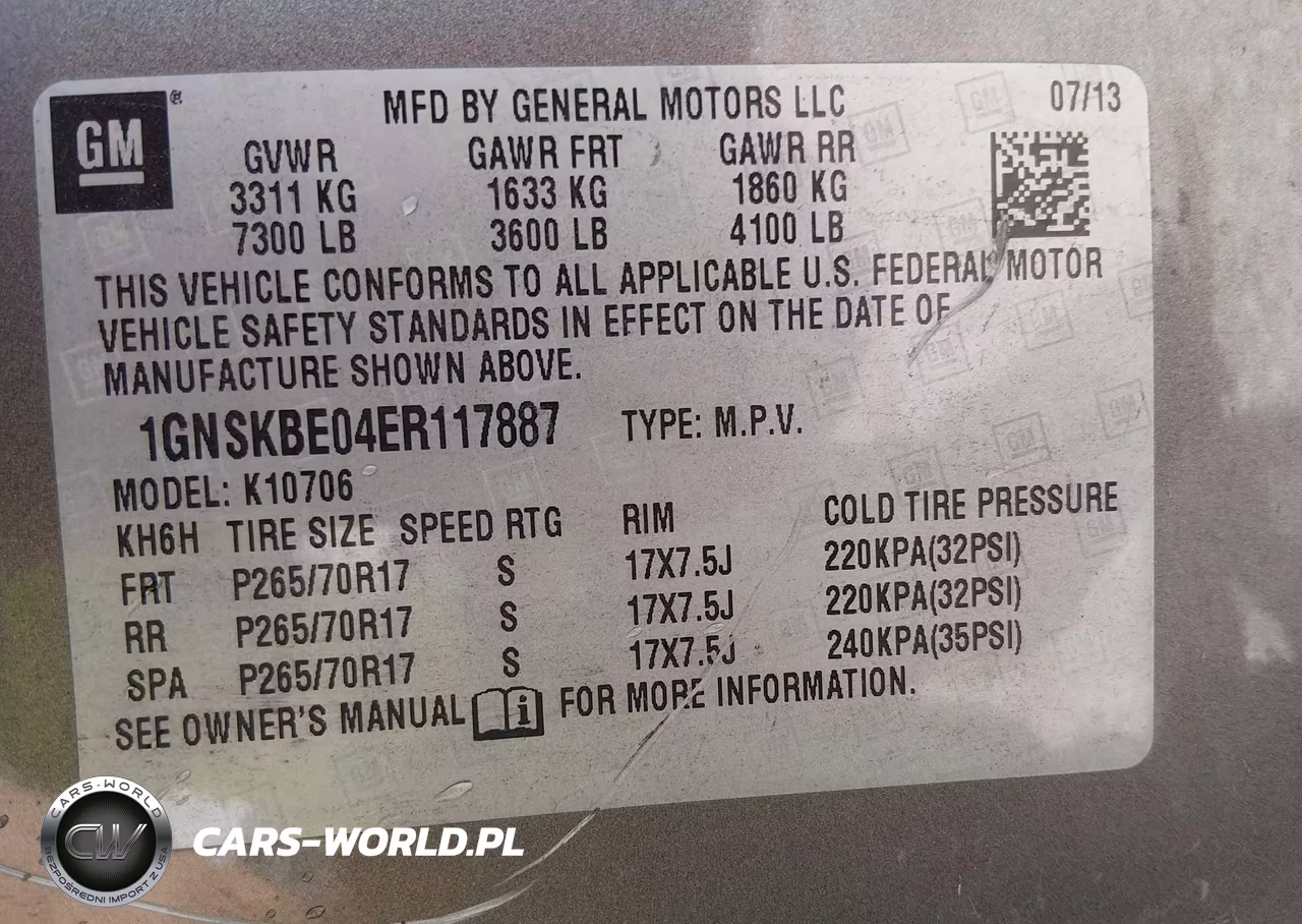 2014 Chevrolet Tahoe Lt VIN:1GNSKBE04ER117887 - 9