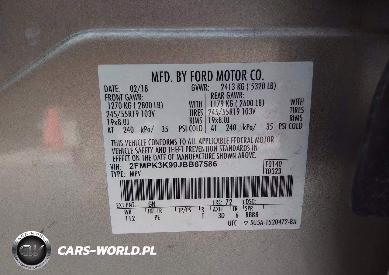 2018 Ford Edge Titanium VIN:2FMPK3K99JBB67586 - 9