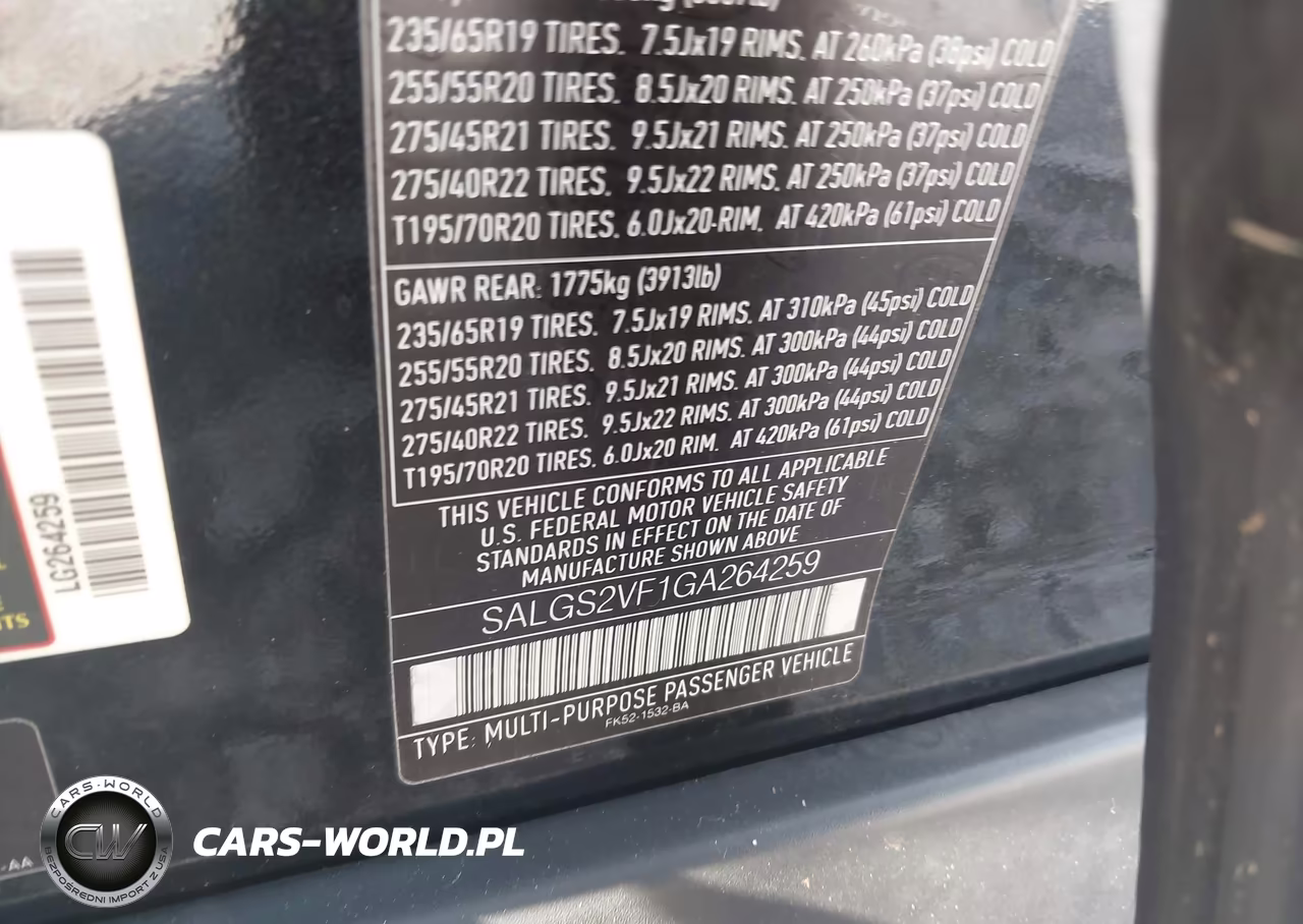2016 Land Rover Range Rover 3.0L V6 Supercharged Hse VIN:SALGS2VF1GA264259 - 9