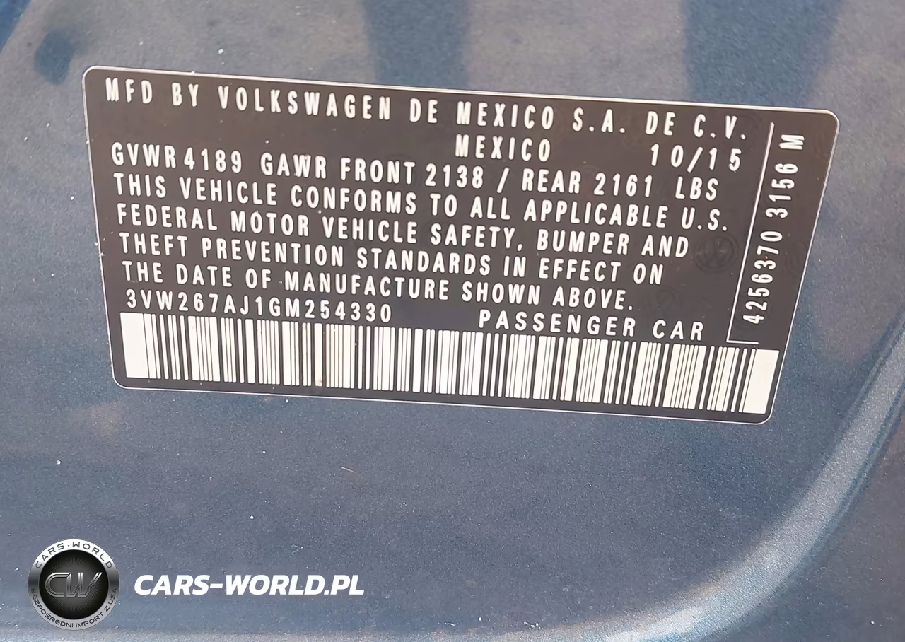 2016 Volkswagen Jetta 1.4T S VIN:3VW267AJ1GM254330 - 9