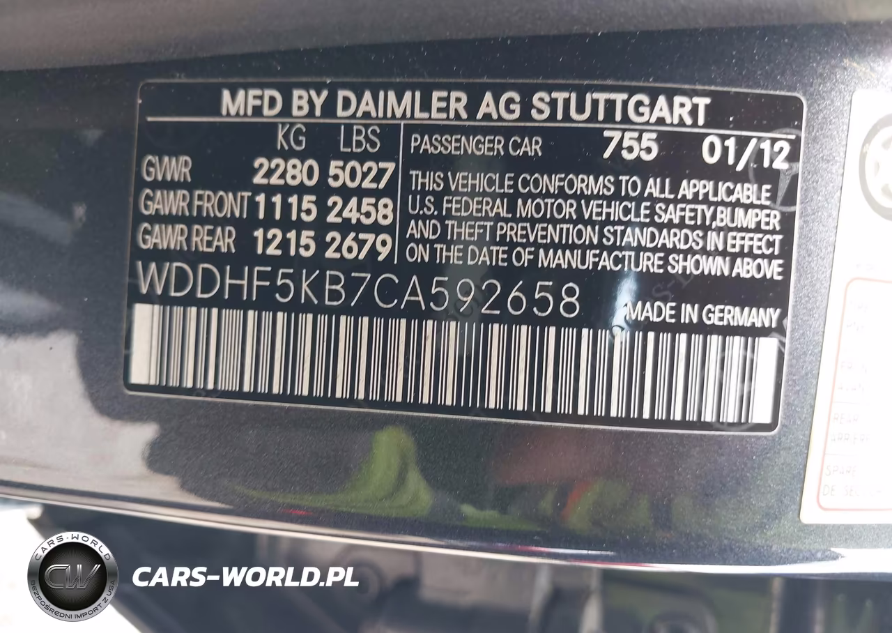 2012 Mercedes-Benz E 350 VIN:WDDHF5KB7CA592658 - 9