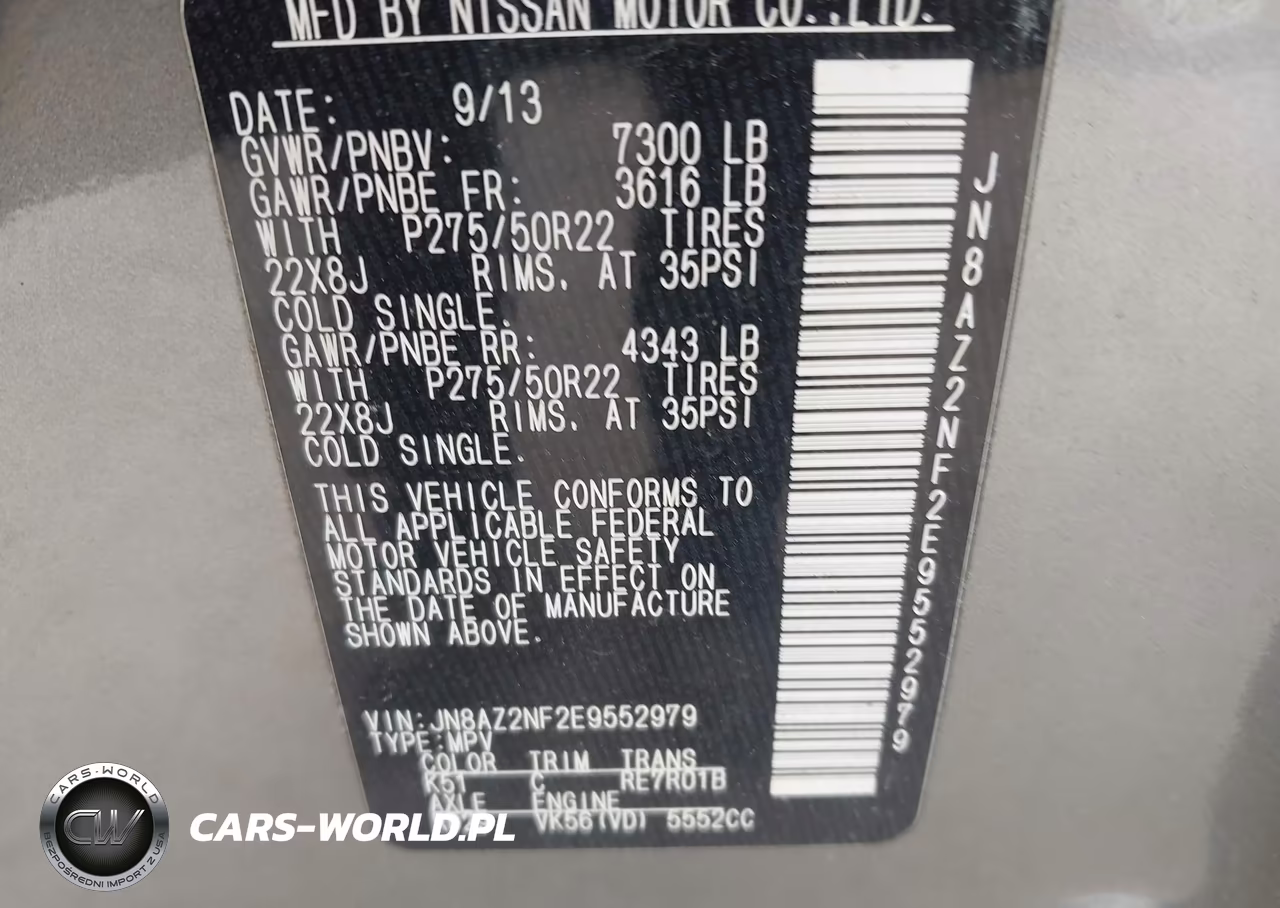 2014 Infiniti Qx80 VIN:JN8AZ2NF2E9552979 - 9