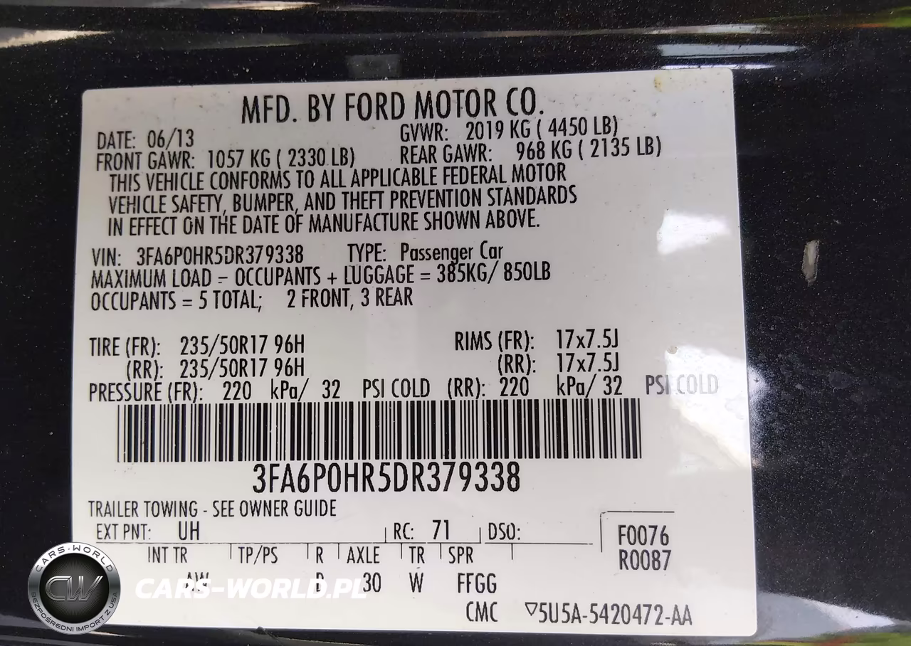 2013 Ford Fusion Se VIN:3FA6P0HR5DR379338 - 9