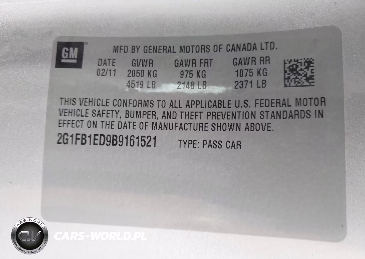 2011 Chevrolet Camaro 1Lt VIN:2G1FB1ED9B9161521 - 9