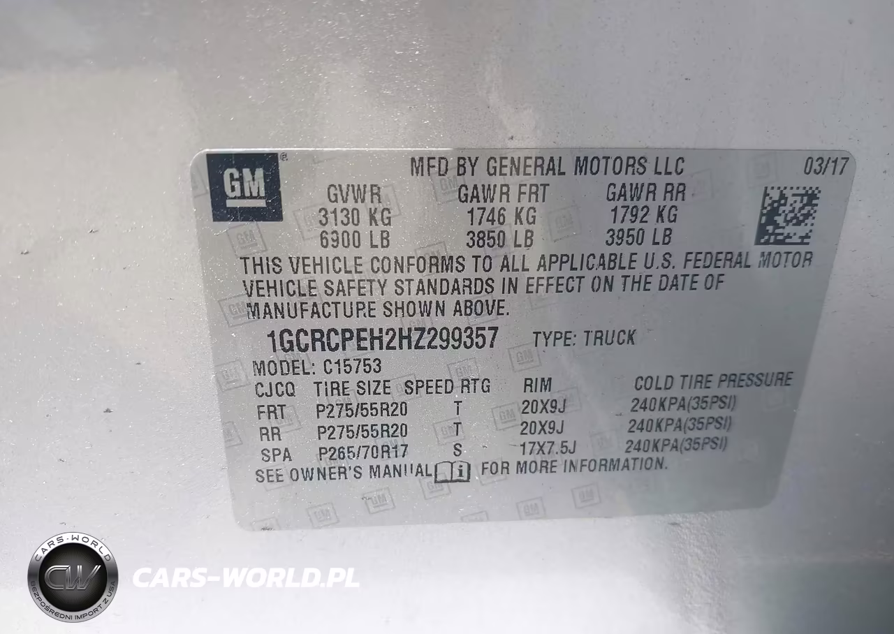 2017 Chevrolet Silverado 1500 Custom VIN:1GCRCPEH2HZ299357 - 9