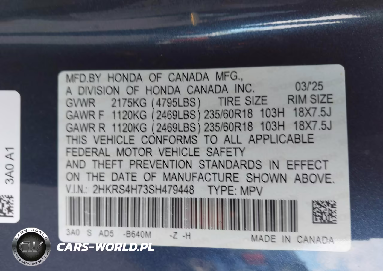 2025 Honda Cr-V Ex-L Awd VIN:2HKRS4H73SH479448 - 9