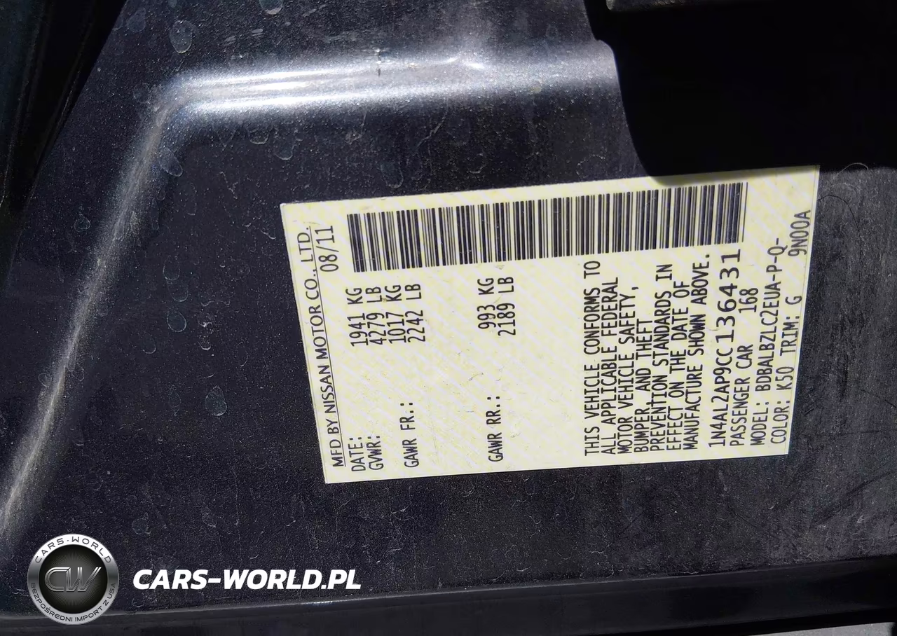 2012 Nissan Altima 2.5 S VIN:1N4AL2AP9CC136431 - 9