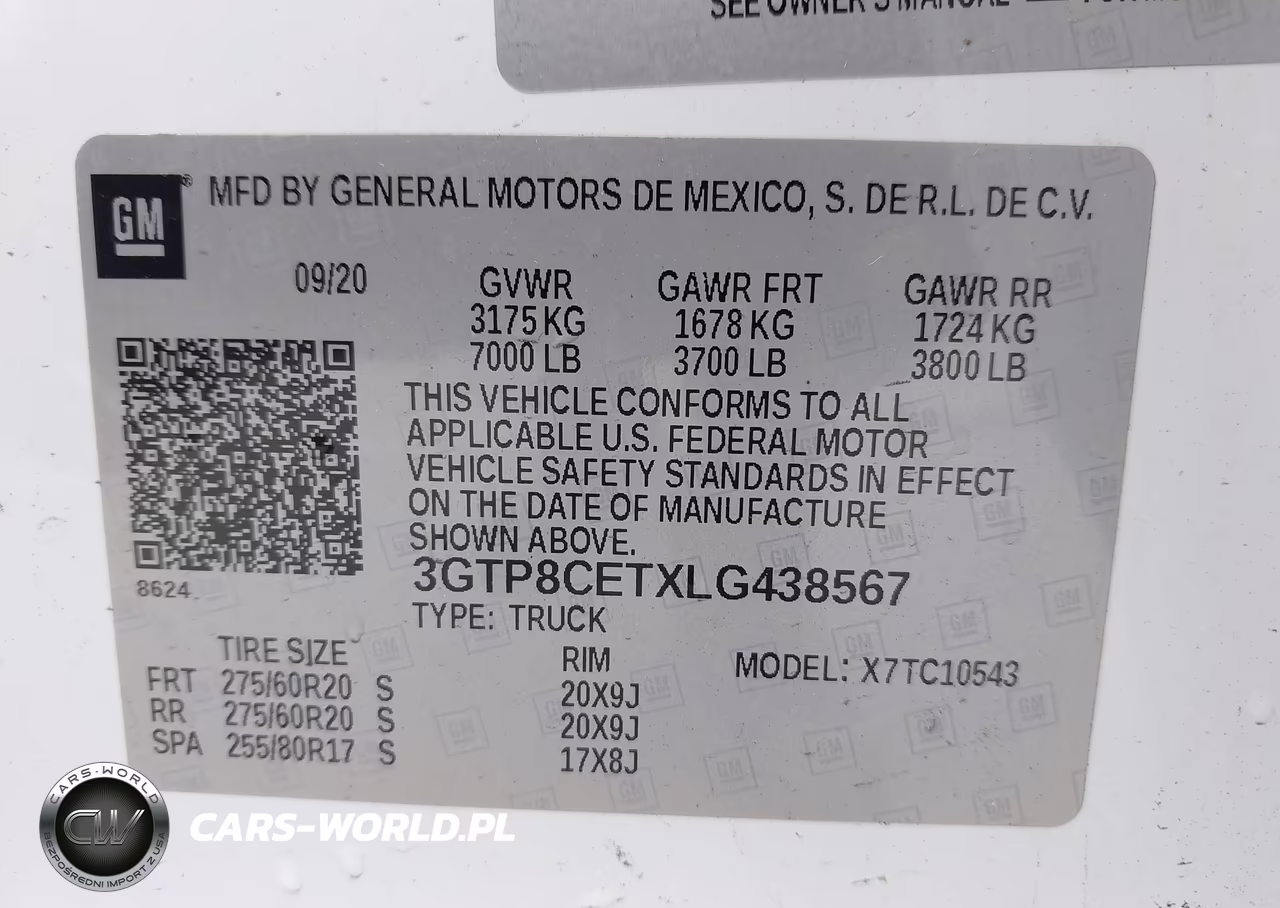 2020 GMC Sierra 1500 2Wd Short Box Elevation VIN:3GTP8CETXLG438567 - 9