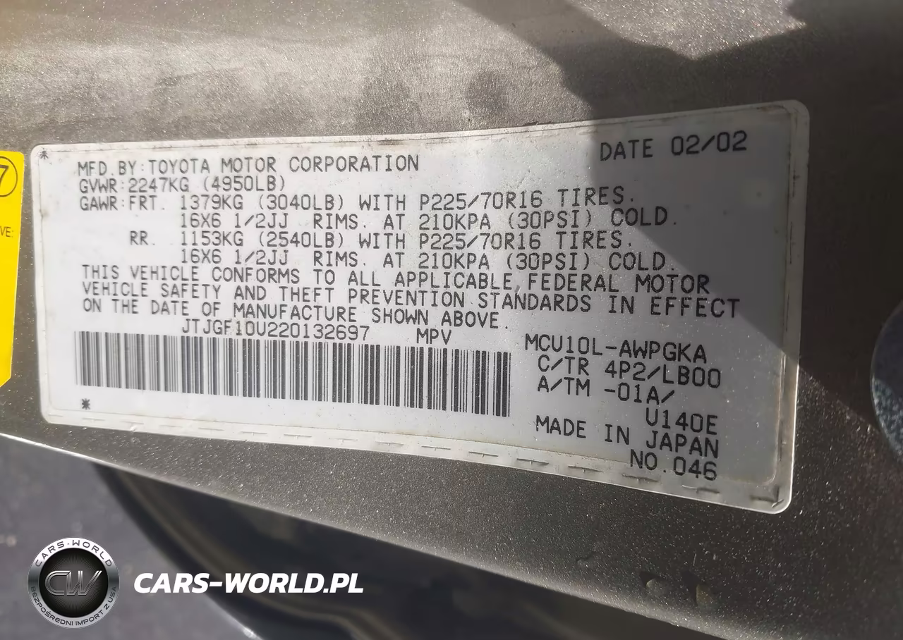 2002 Lexus Rx 300 VIN:JTJGF10U220132697 - 9