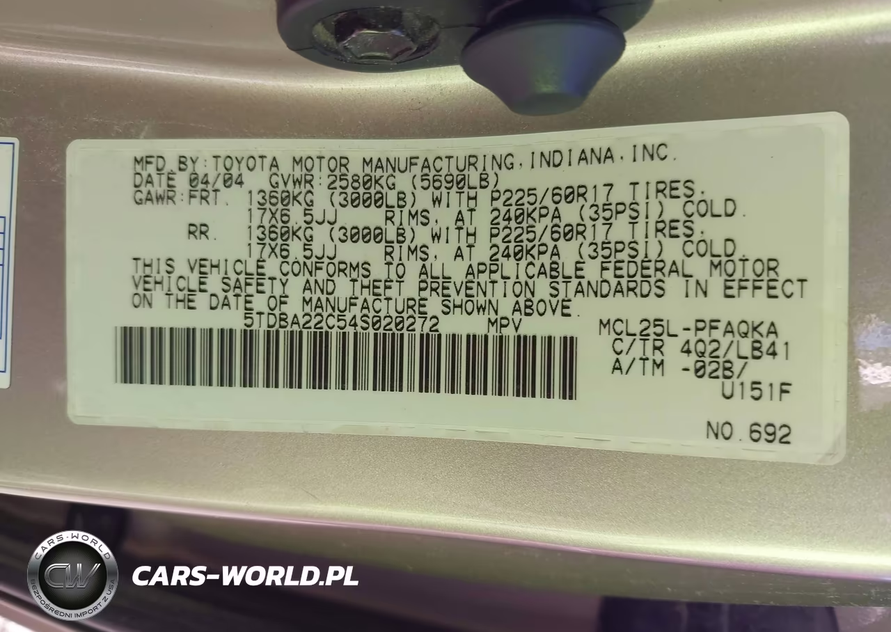 2004 Toyota Sienna Xle Limited VIN:5TDBA22C54S020272 - 9