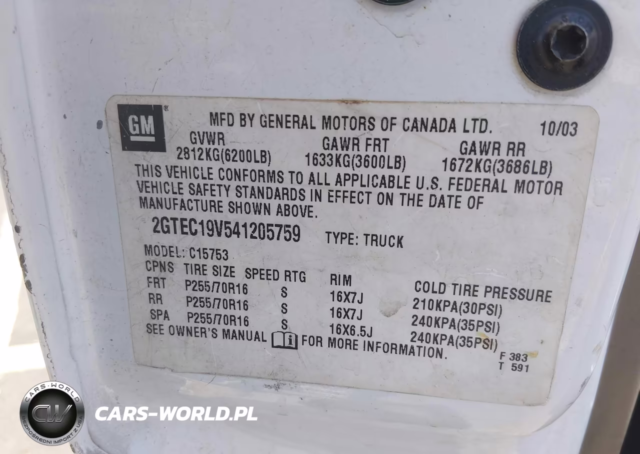 2004 GMC Sierra 1500 Sle VIN:2GTEC19V541205759 - 9