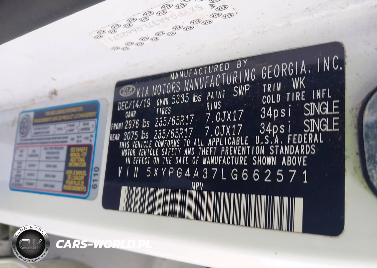 2020 Kia Sorento 2.4L Lx VIN:5XYPG4A37LG662571 - 9