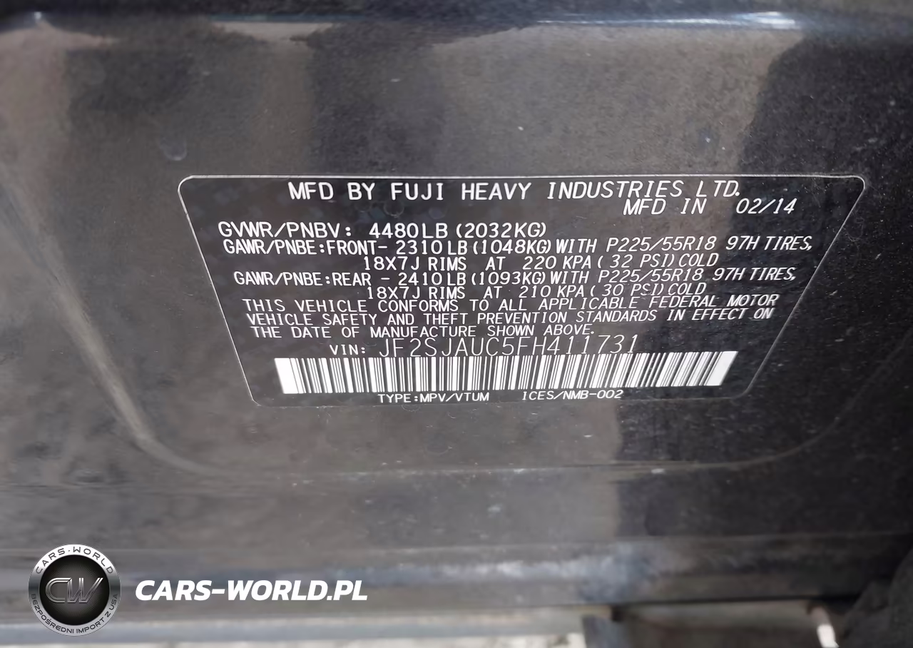 2015 Subaru Forester 2.5I Touring VIN:JF2SJAUC5FH411731 - 9