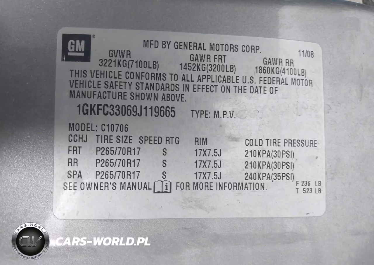 2009 GMC Yukon Slt2 VIN:1GKFC33069J119665 - 9