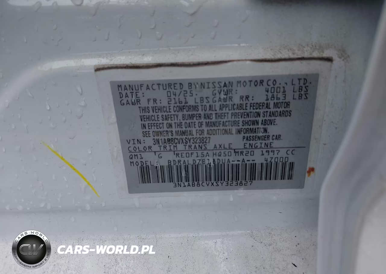 2025 Nissan Sentra Sv VIN:3N1AB8CVXSY323827 - 9