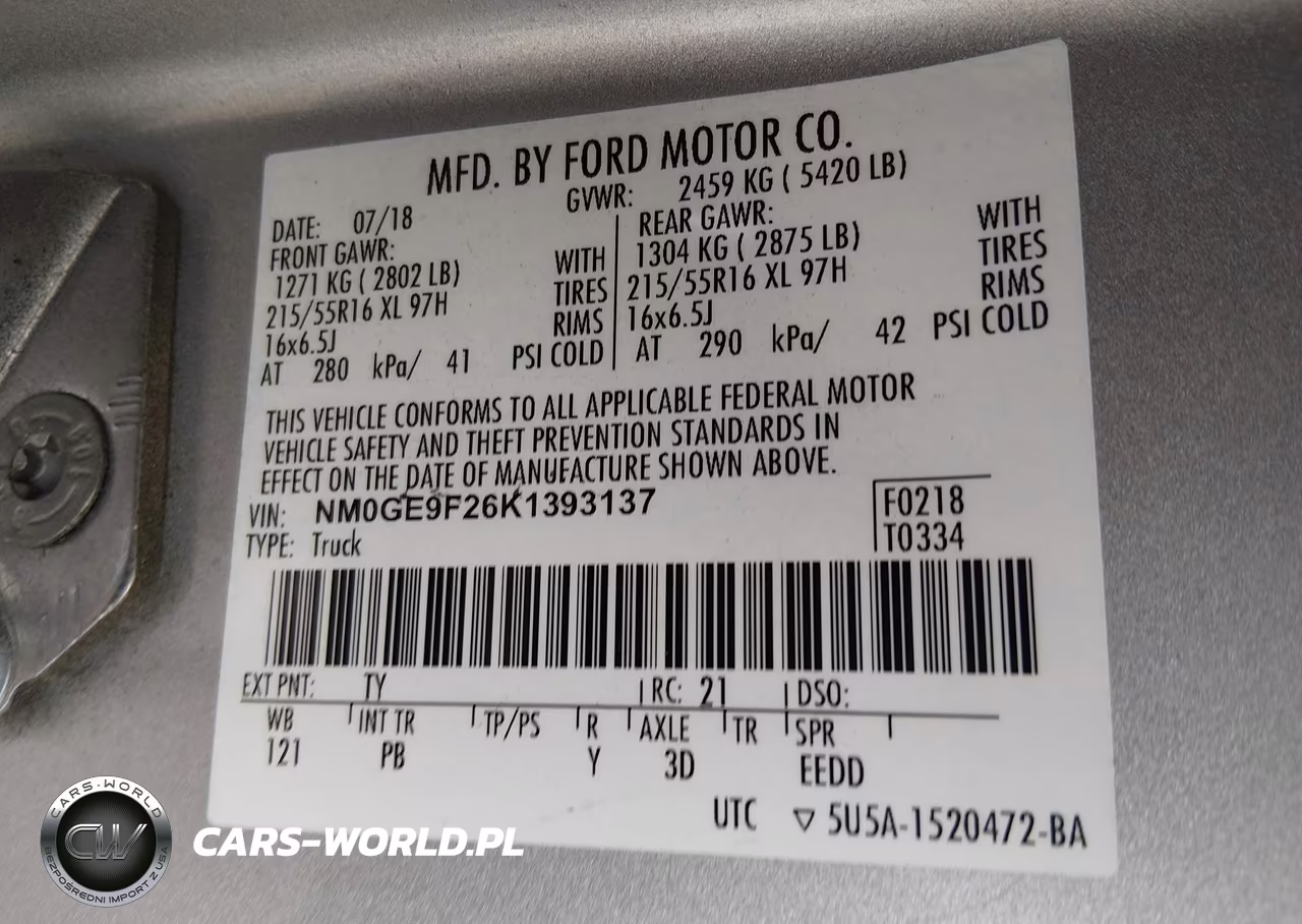 2019 Ford Transit Connect Xlt VIN:NM0GE9F26K1393137 - 9