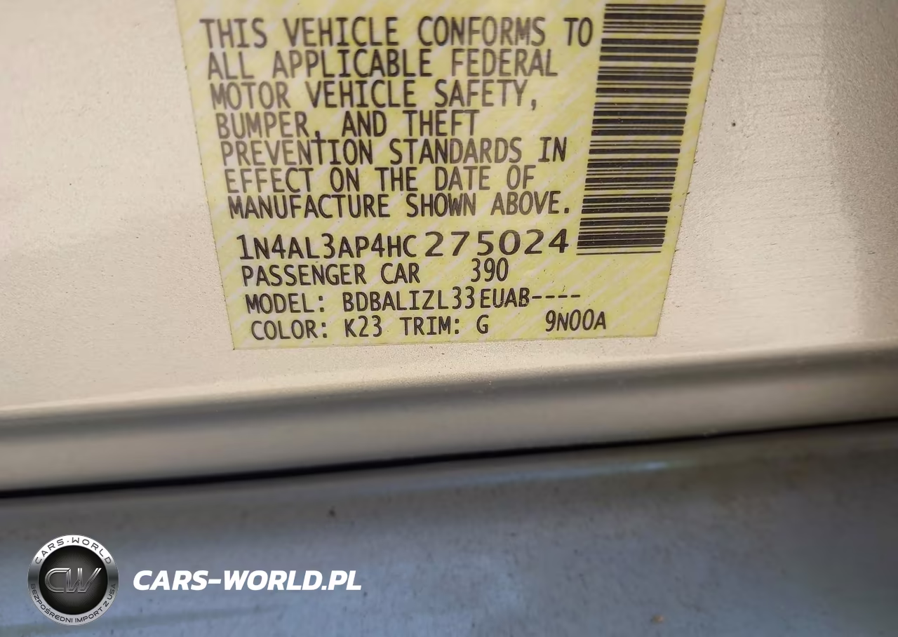 2017 Nissan Altima 2.5 Sv VIN:1N4AL3AP4HC275024 - 9