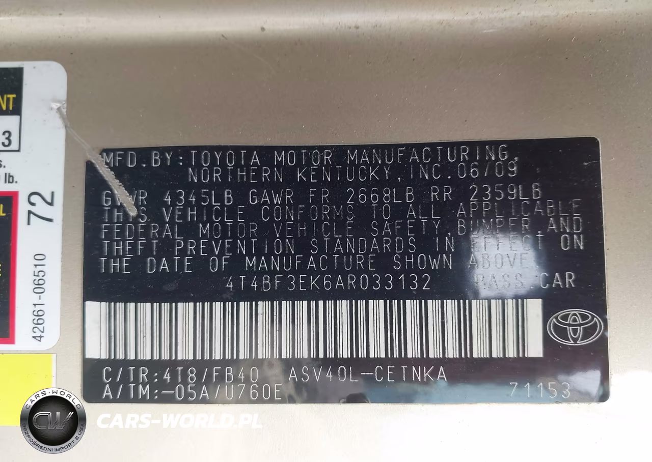 2010 Toyota Camry Le VIN:4T4BF3EK6AR033132 - 9
