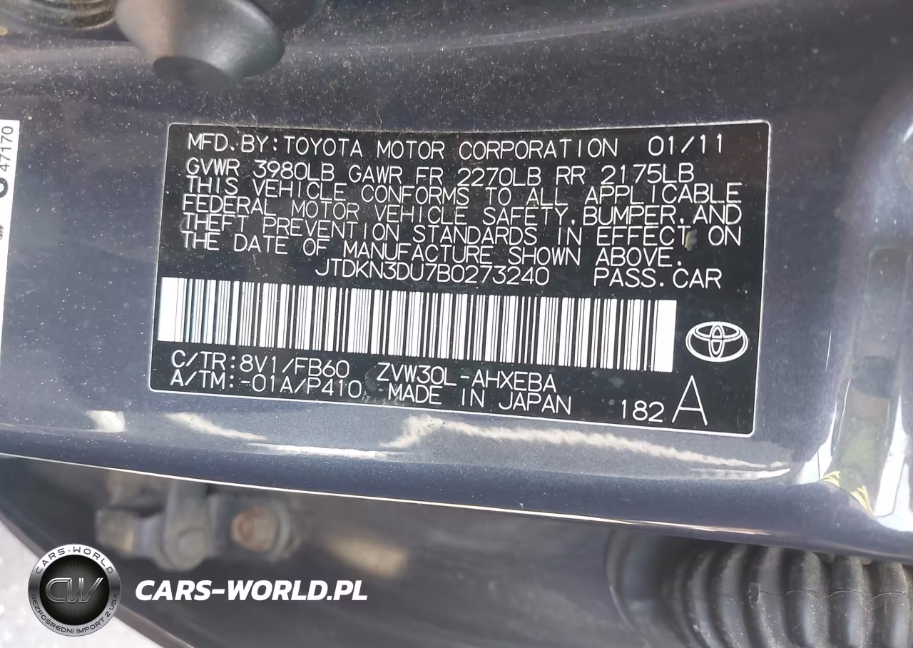 2011 Toyota Prius Three VIN:JTDKN3DU7B0273240 - 9