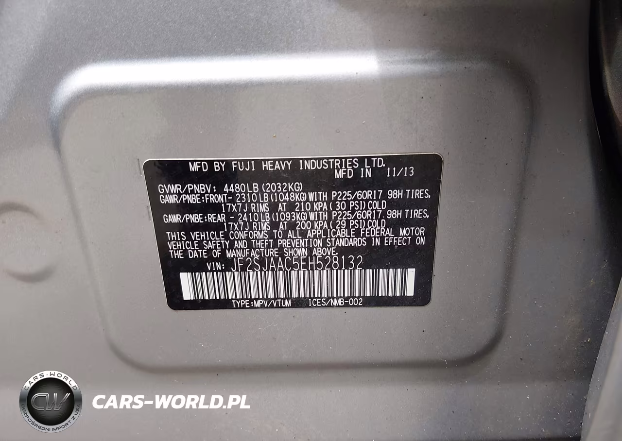 2014 Subaru Forester 2.5I VIN:JF2SJAAC5EH528132 - 9