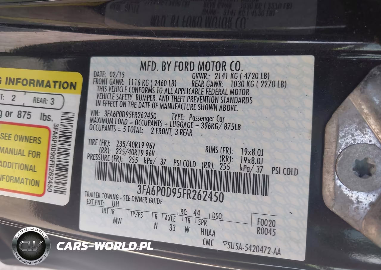 2015 Ford Fusion Titanium VIN:3FA6P0D95FR262450 - 9
