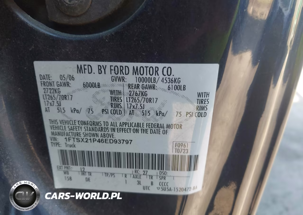 2006 Ford F-250 Lariat-Xl-Xlt VIN:1FTSX21P46ED93797 - 9