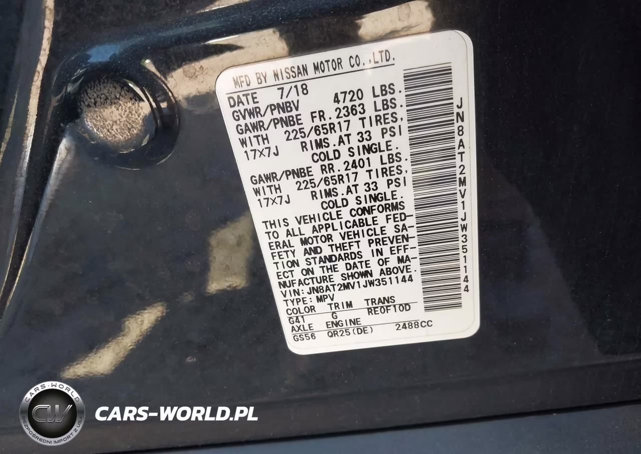 2018 Nissan Rogue Sv VIN:JN8AT2MV1JW351144 - 9