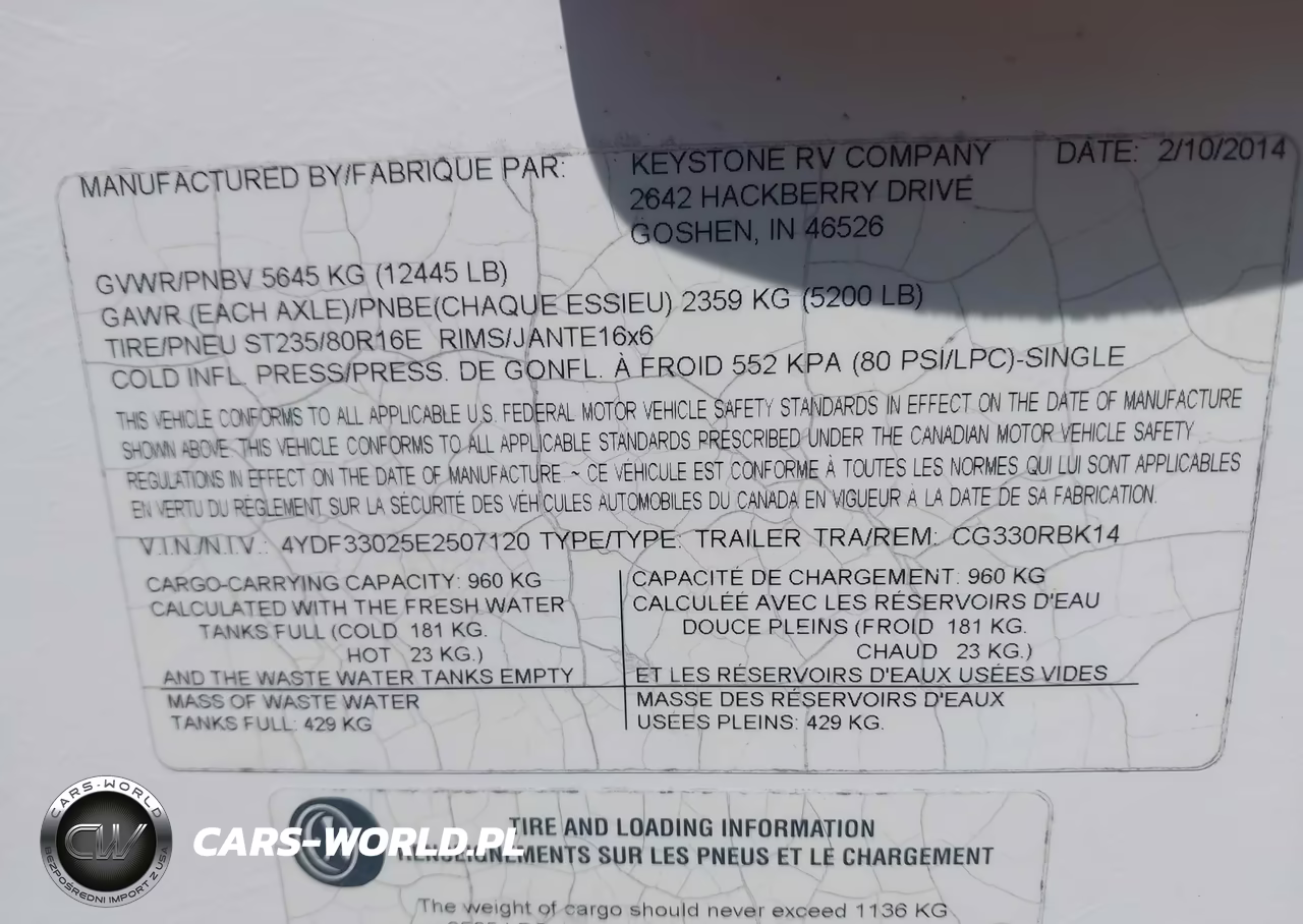 2014 Keystone Other VIN:4YDF33025E2507120 - 9
