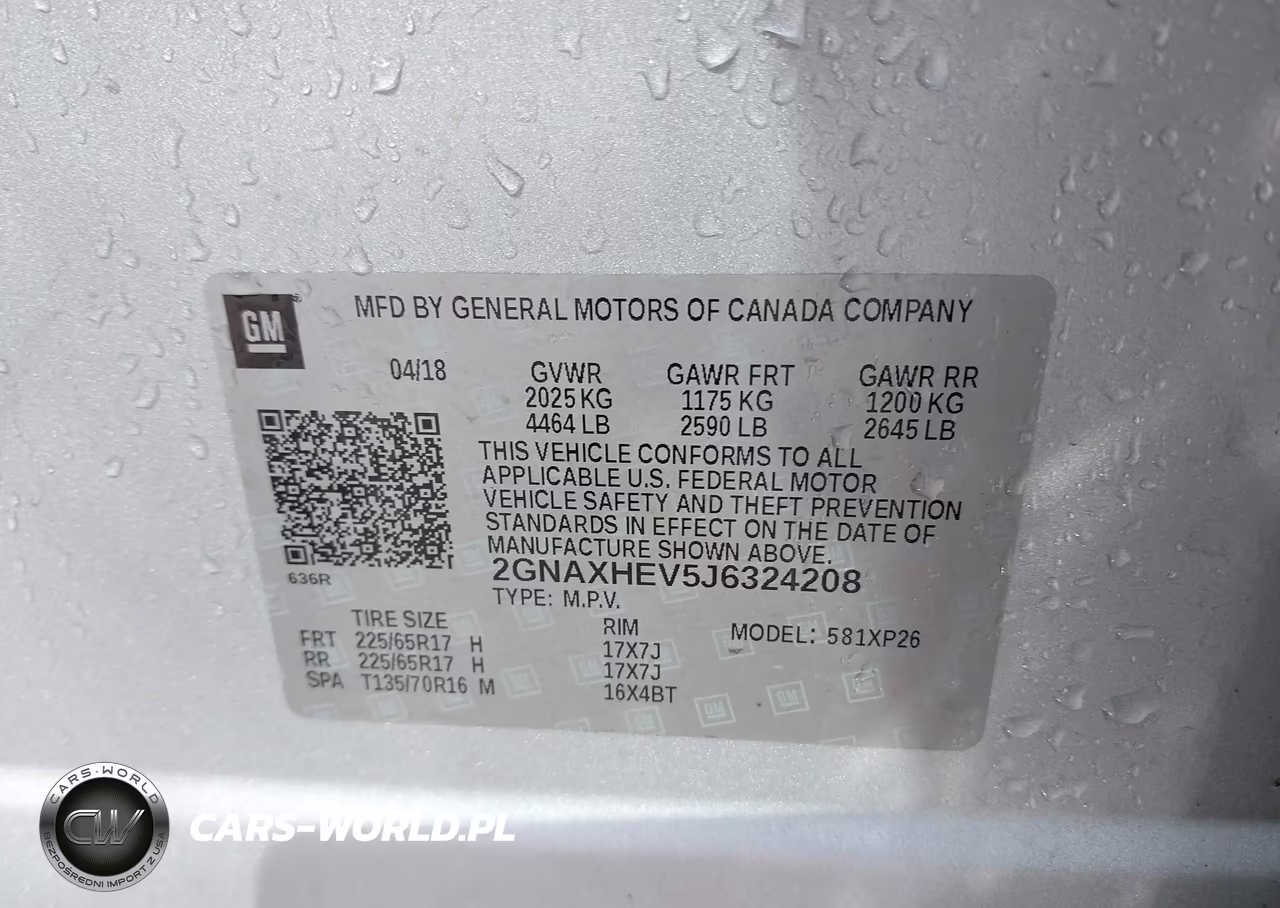 2018 Chevrolet Equinox Ls VIN:2GNAXHEV5J6324208 - 9