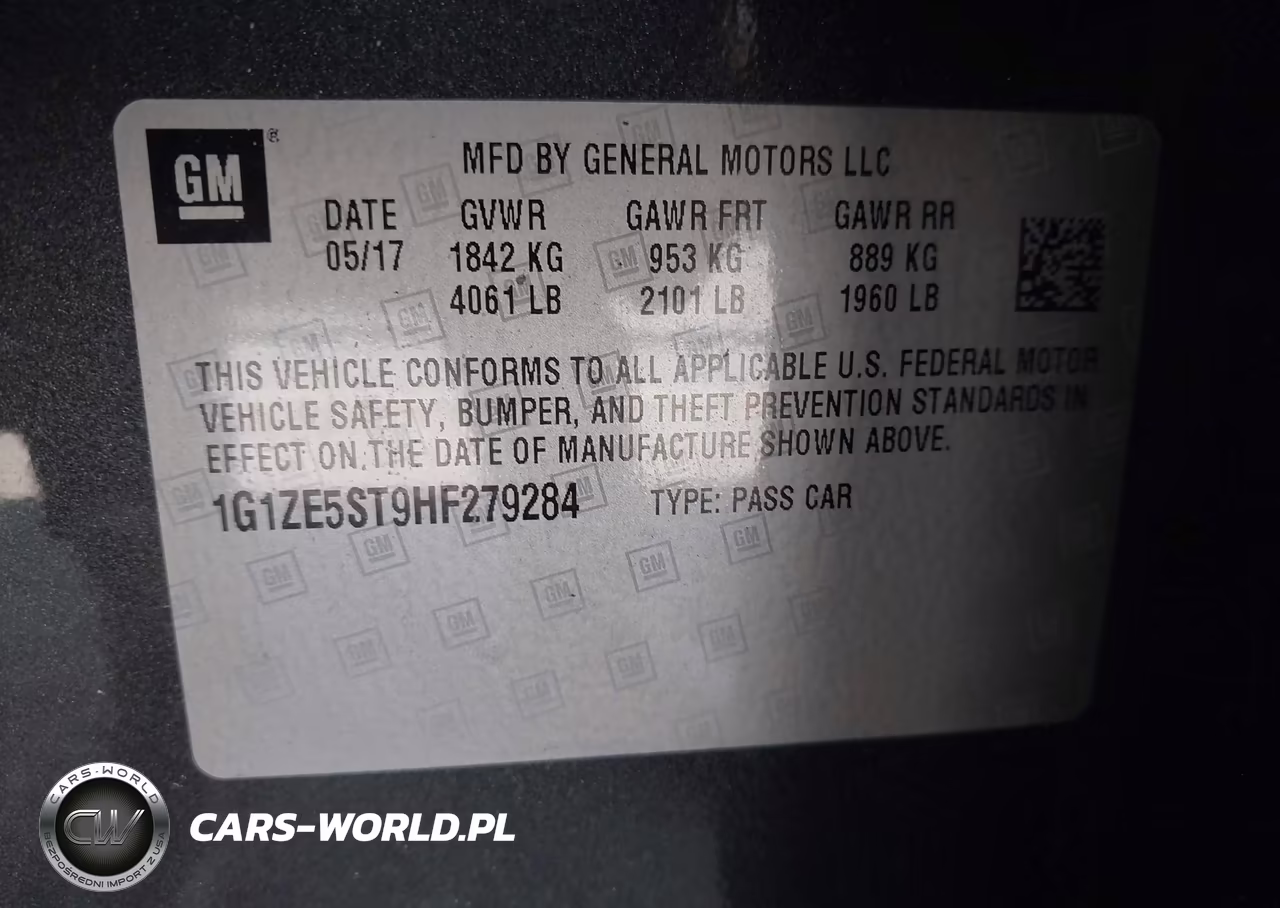 2017 Chevrolet Malibu 1Lt VIN:1G1ZE5ST9HF279284 - 9