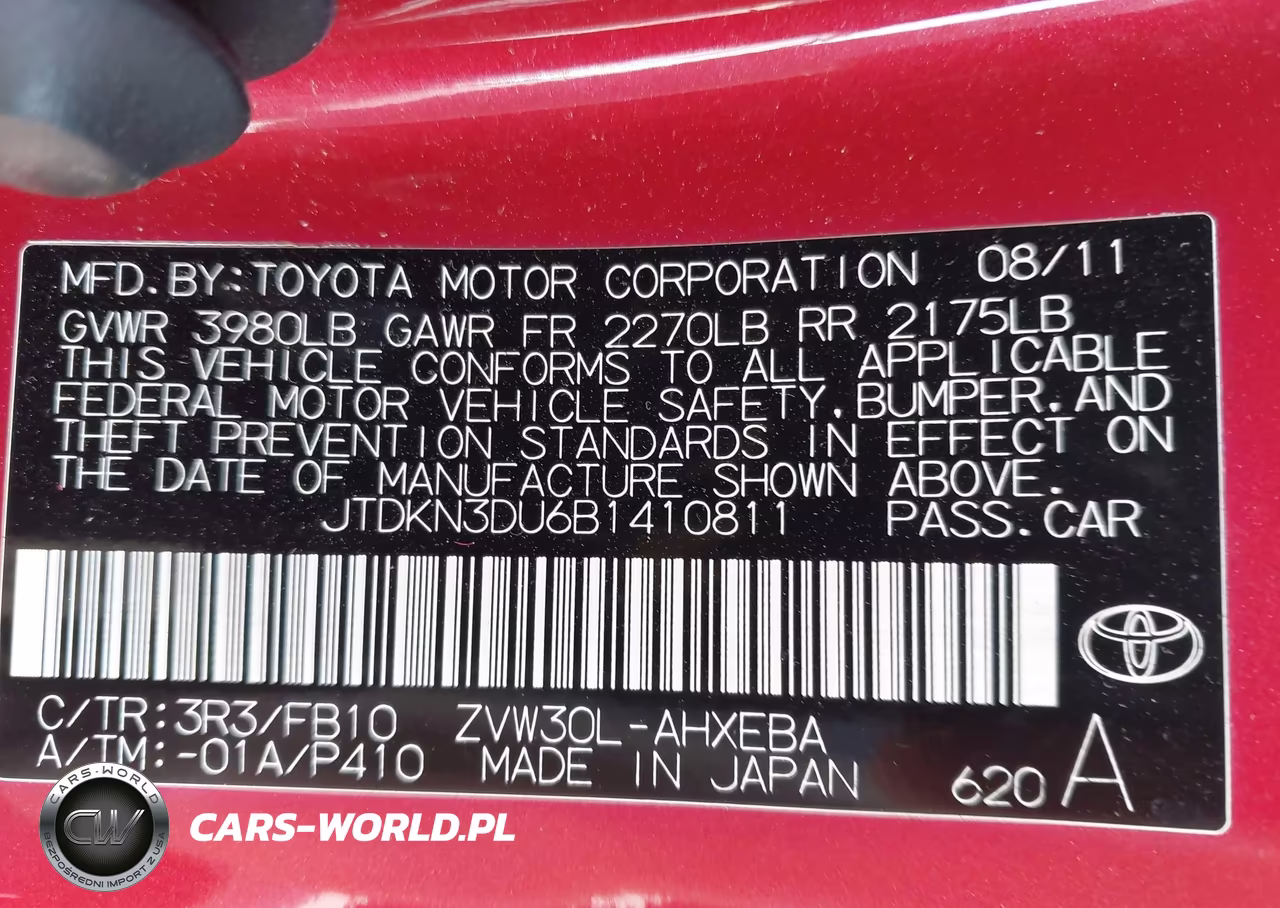2011 Toyota Prius Three VIN:JTDKN3DU6B1410811 - 9