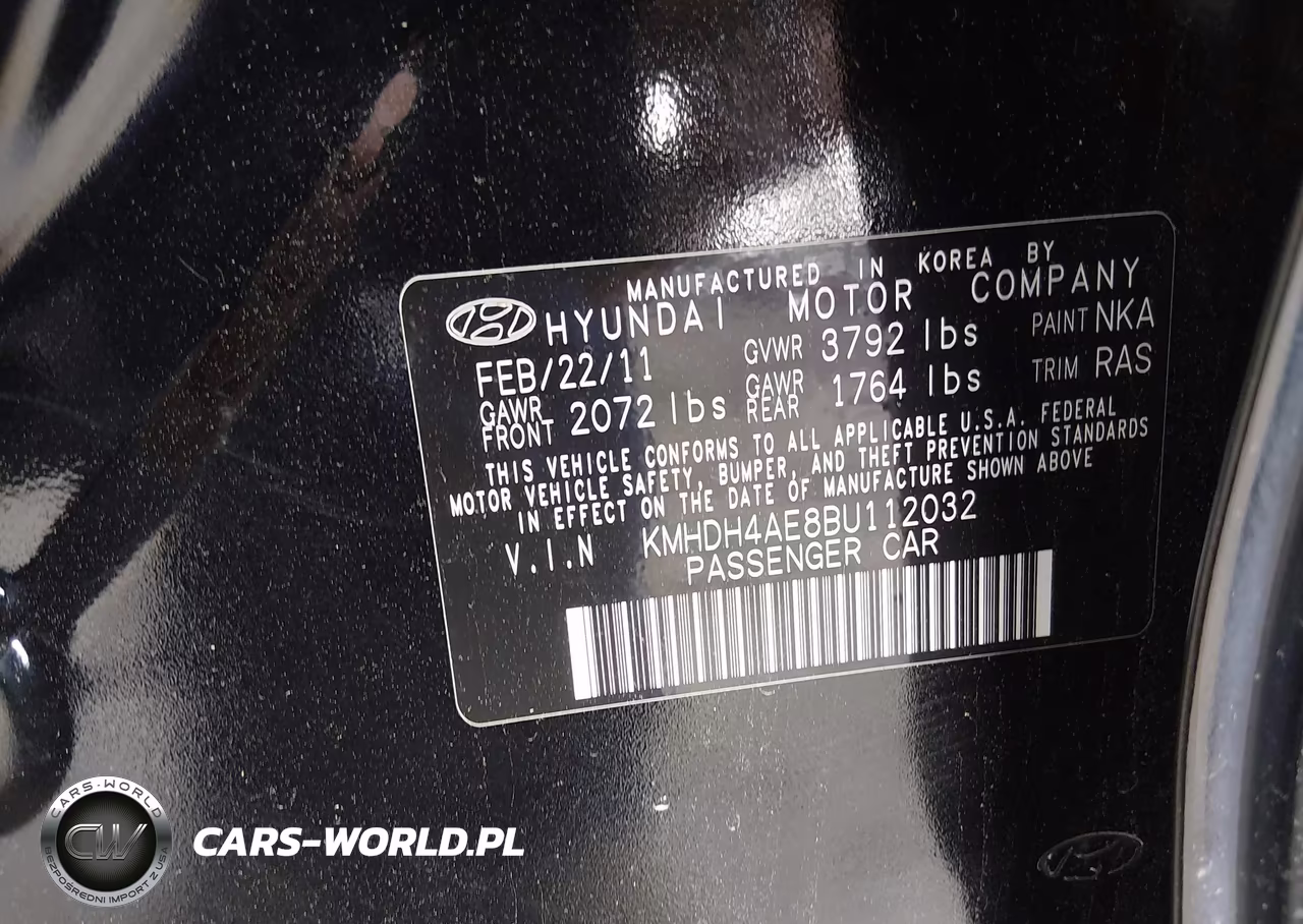 2011 Hyundai Elantra Gls (Ulsan Plant) VIN:KMHDH4AE8BU112032 - 9