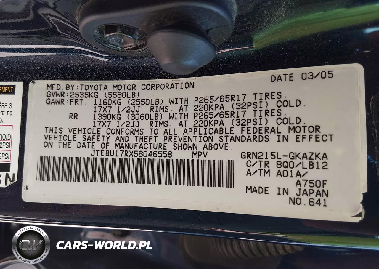 2005 Toyota 4Runner Limited V6 VIN:JTEBU17RX58046558 - 9